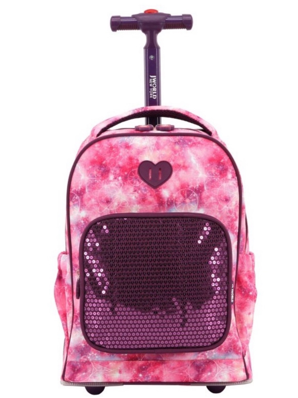 Jworld sparkle kids rolling backpack 15”